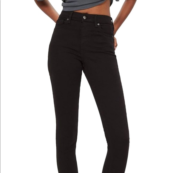TOPSHOP HIGH WAISTED BLACK JAIME JEANS (NEW) - Picture 3 of 6